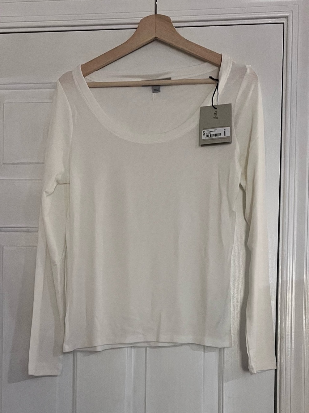 AllSaints Women's Scoop Neck Long Sleeve Top - Ivory